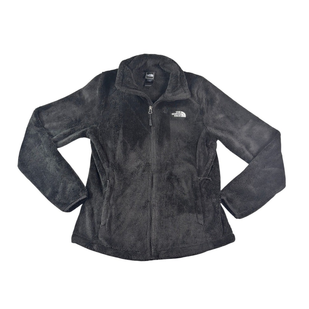 The North Face Osito Fleece Jacket Womens Medium Black Full Zip Soft Fuzzy Coat